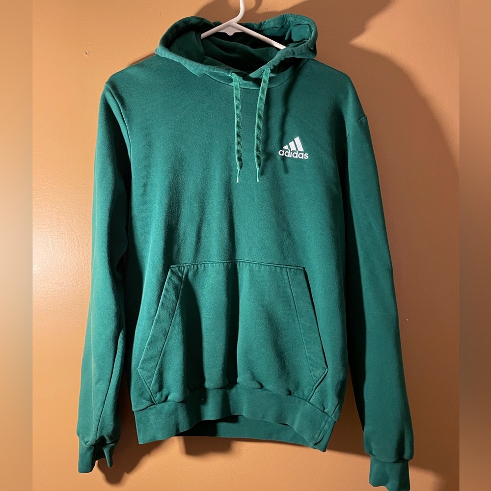 Adidas Men's Green Hoodie